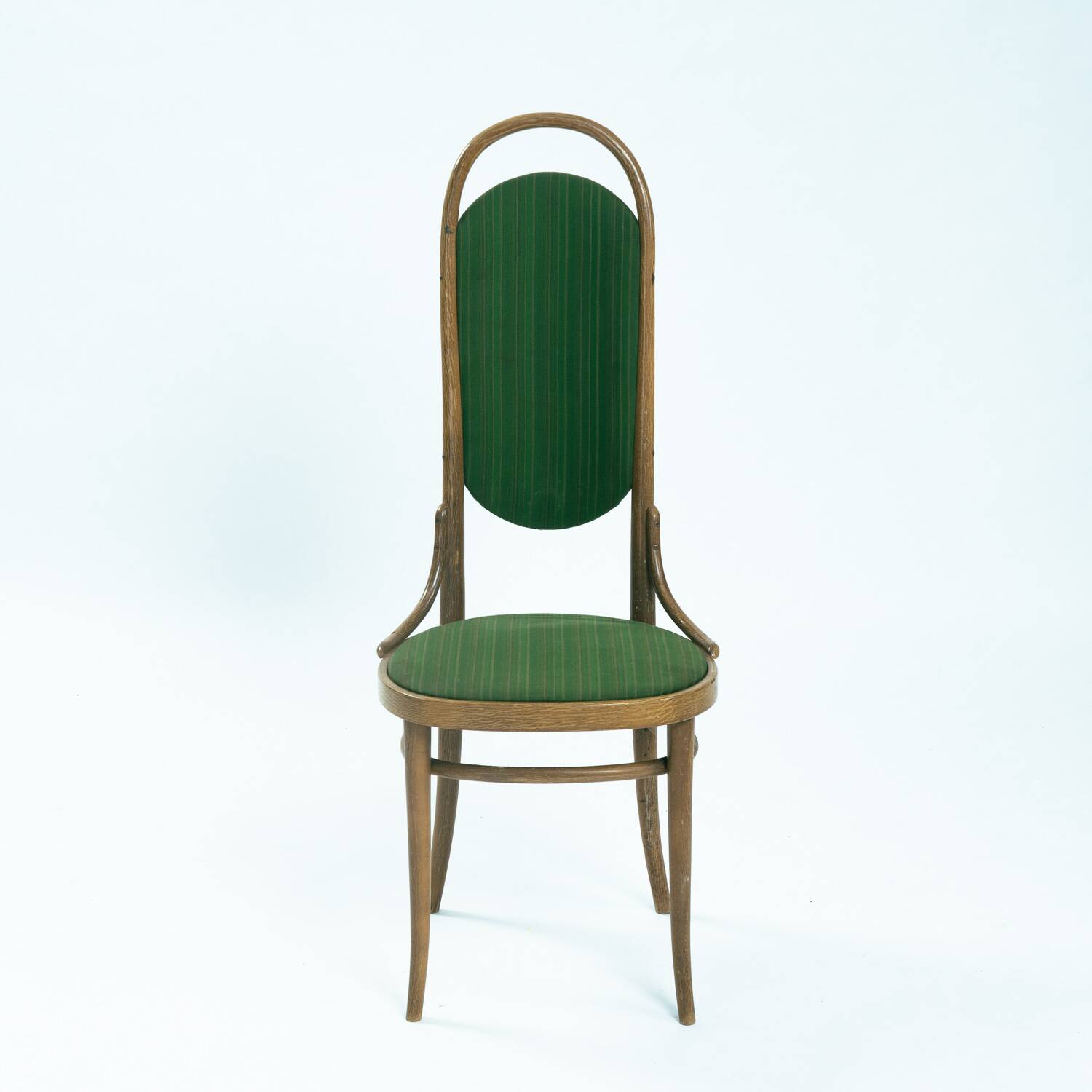 Chaises à dossier haut rembourrées en bois courbé Thonet, années 1980