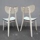 2 chairs in water green formica