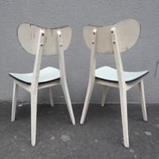 2 chairs in water green formica