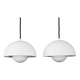 Paire iconique de lampes pots de fleurs en émail blanc VP1 - Verner Panton - 100 % originales - Louis Poulsen