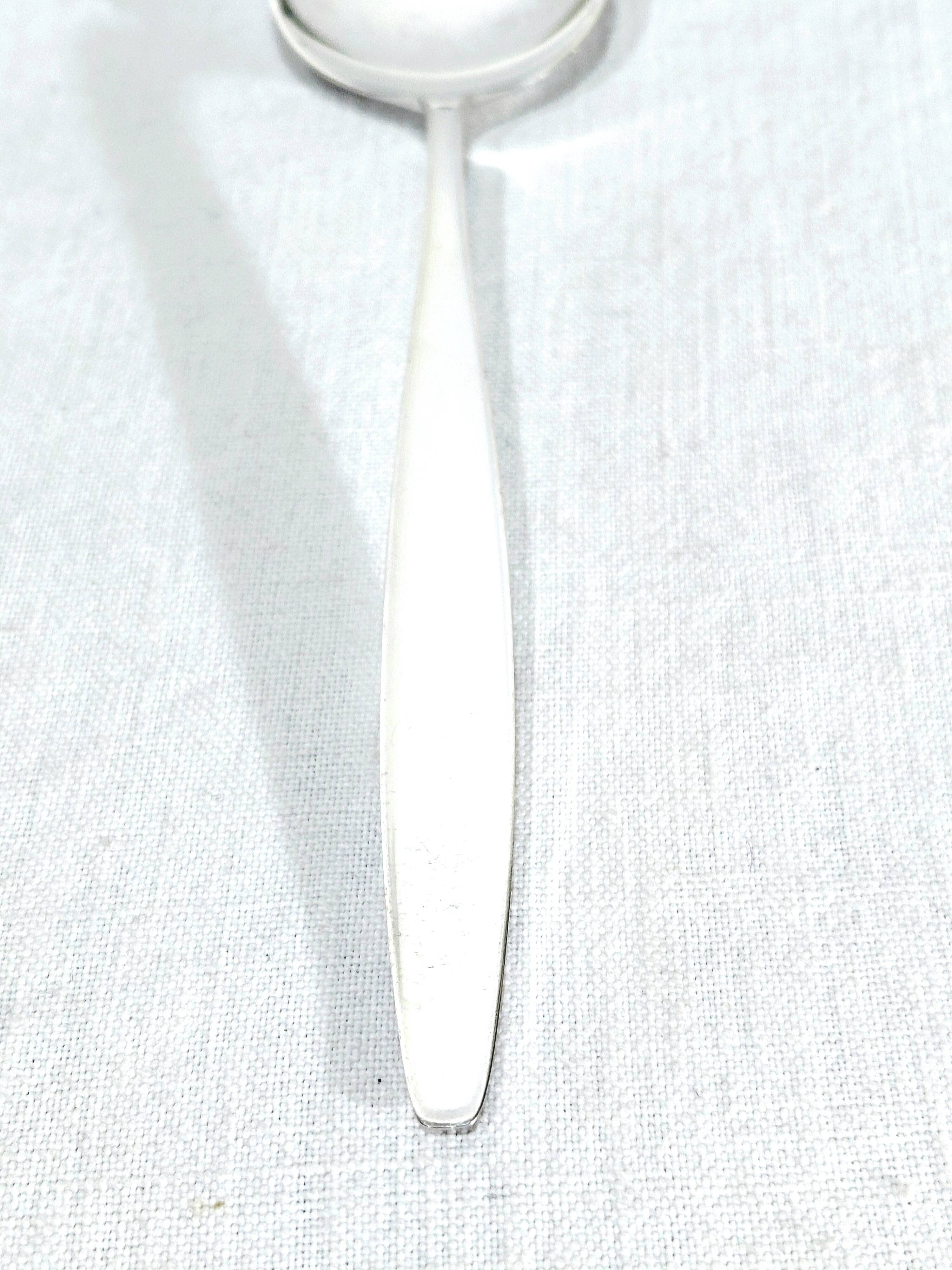 Georg jensen - cypress model - set of 6 table spoons in silver