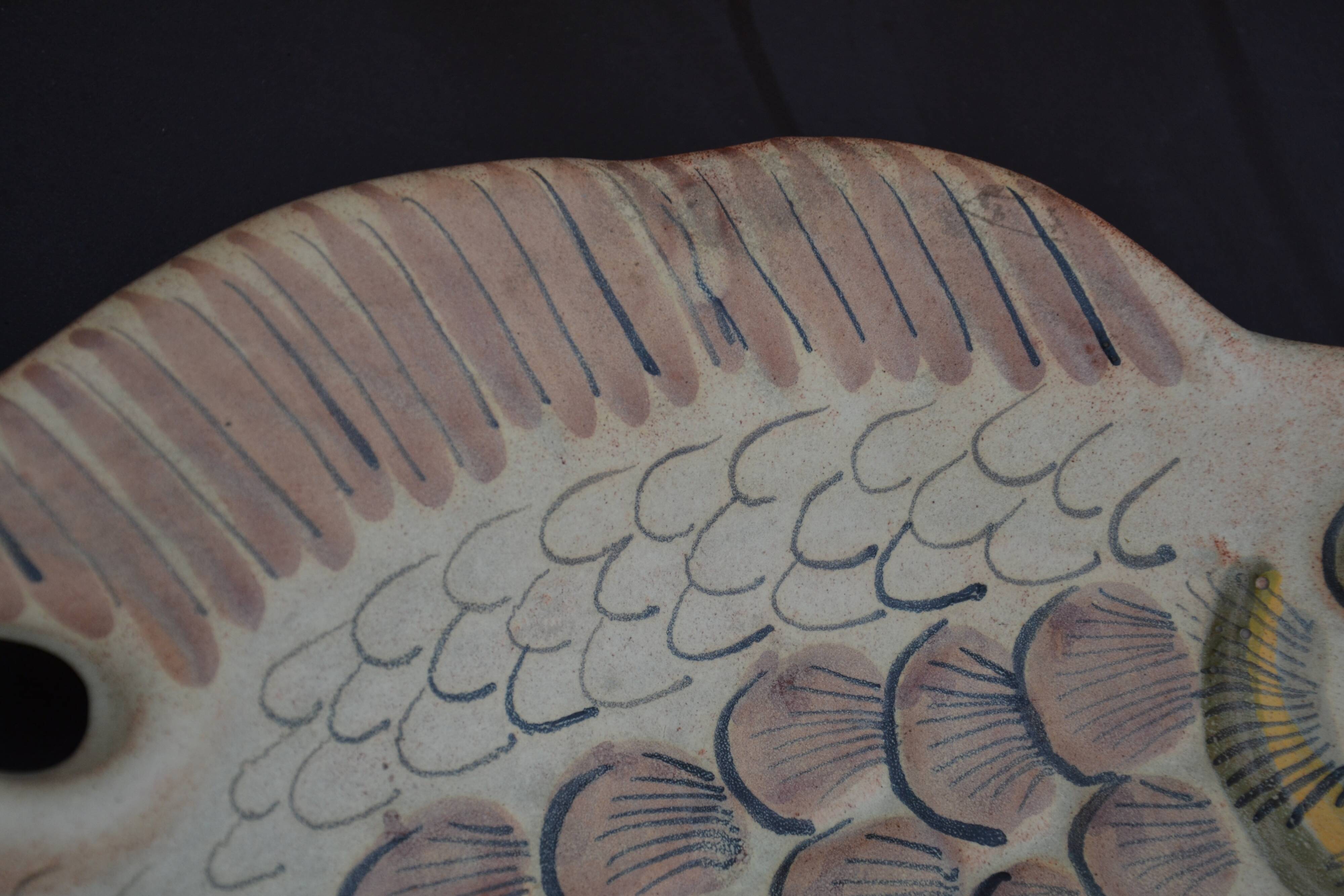 Large ceramic fish dish/bowl from Vallauris.