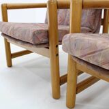 1970s Pair of Beech Armchairs and Coffee Table  by TON, Czechoslovakia