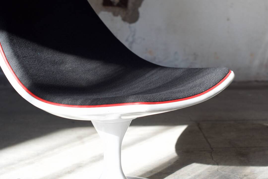 Space Age armchair lacquered fiber and fabrics 1970