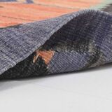 6x9 Red & Green Vintage Kilim Rug, 174x279Cm