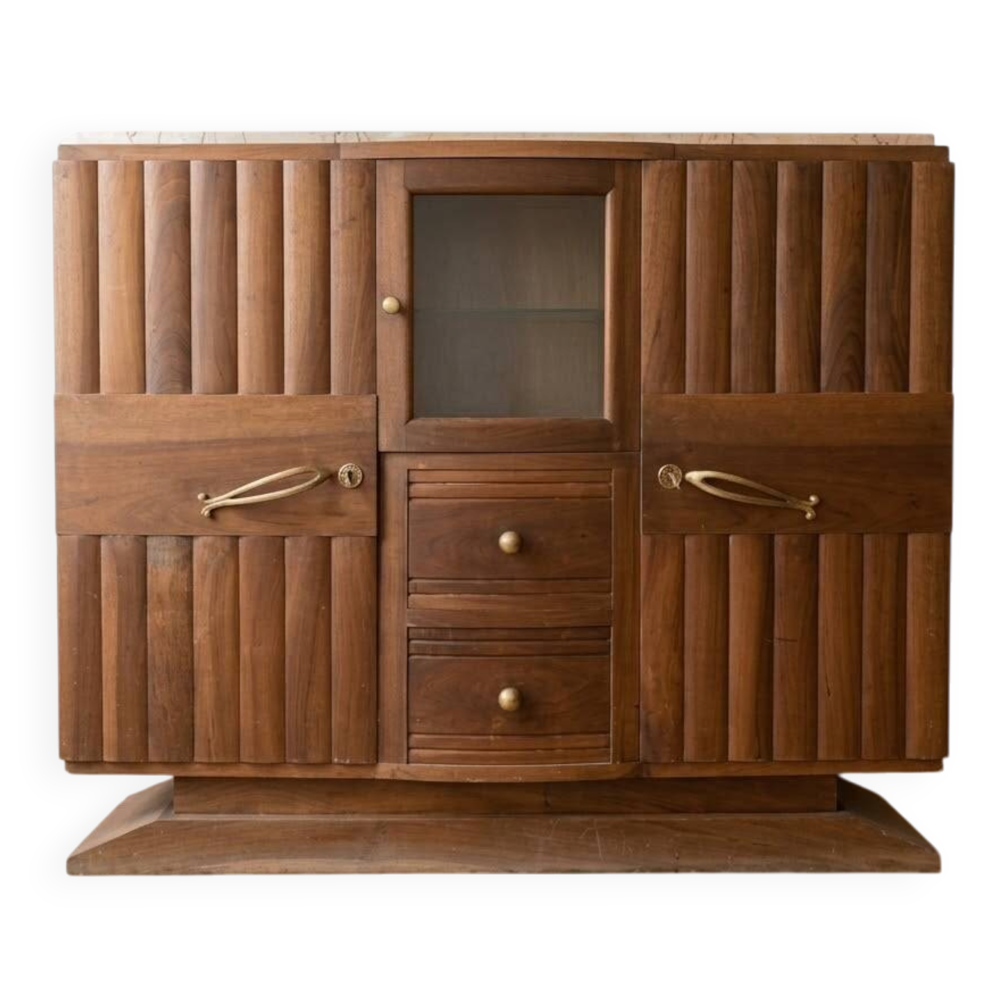 Art Deco walnut buffet - Generous dimensions (L 120 cm × H 85 cm × D 40 cm)