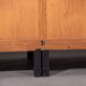 Black oak brutalist sideboard by Jean Batenburg with graphical doors for MI, Belgium