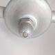 Brushed grey metal double pendant light and alabaster glass.