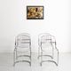 Set of 4 chrome steel chairs, Gastone Rinaldi, style  Italy, 1970