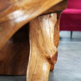 Handcrafted live-edge wooden table