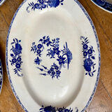 5 large serving plates, French production