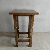 Wooden stool with carved legs, Folk Art