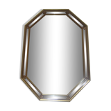 Miroir octogonale cadre en bois doré 47x67cm