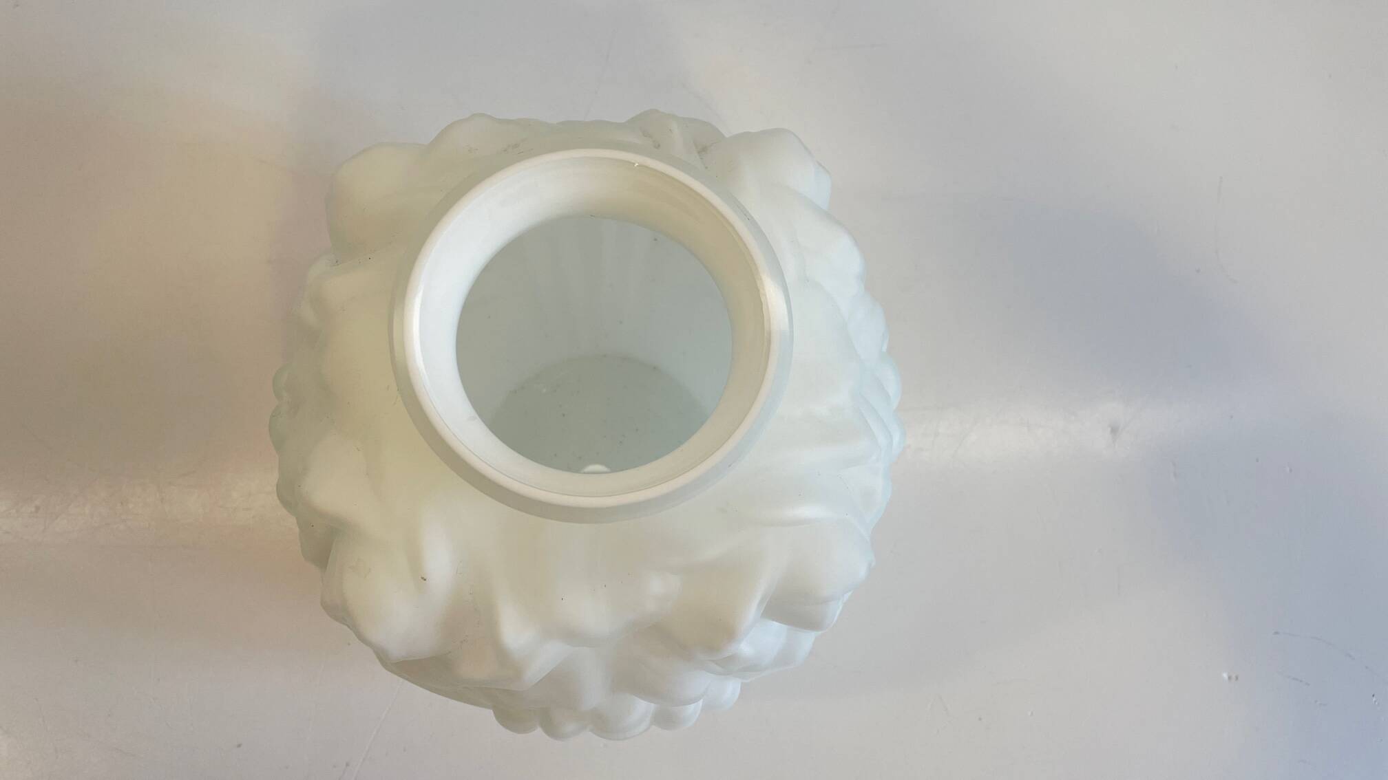 Art Deco glass paste ball vase