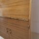 1960 Scandinavian secretary with teak compass feet and pastel yellow top