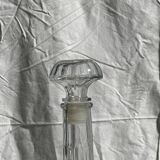Grande carafe en verre à bouchon striée H25