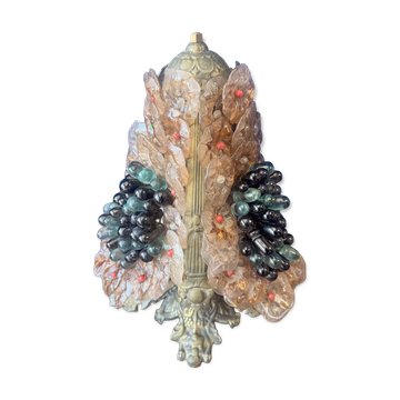 Murano cluster lamp – bronze and glass – Art Deco