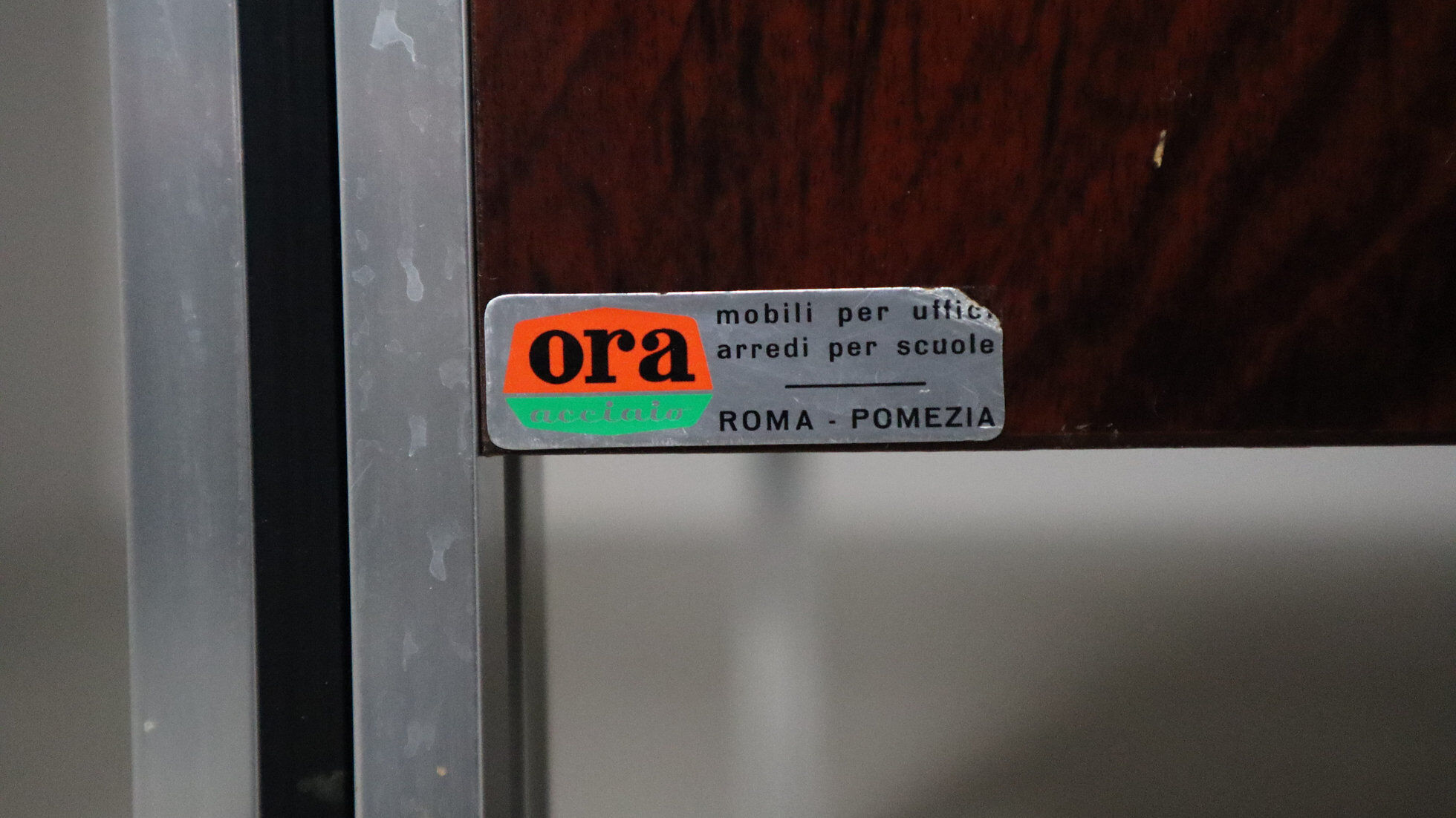 Executive desk by ORA Acciaio, produced in Italy during the 1970s.