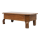 Tabouret d'église rustique en chêne massif, France, vers 1900