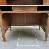 Antique solid wood secretary desk, handcrafted cabinetry.