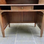 Antique solid wood secretary desk, handcrafted cabinetry.