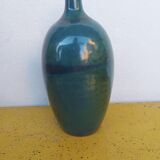 Enamelled terracotta vase, blue
