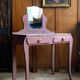 Art Deco dressing table in oak with an antique rose patina, timeless charm