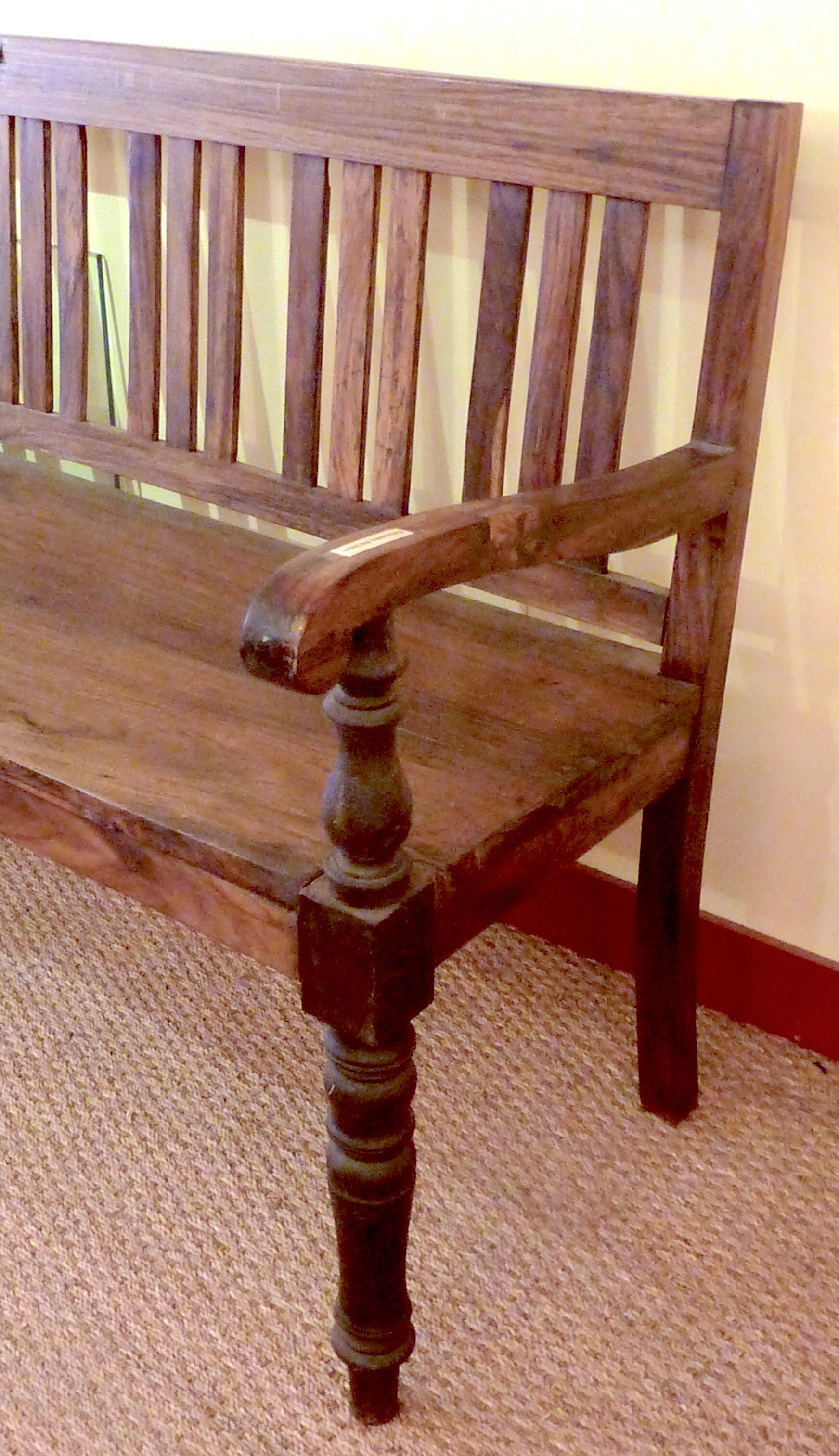 Colonial bench in rosewood