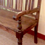 Colonial bench in rosewood