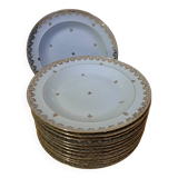 12 deep plates in Limoges porcelain