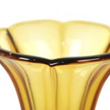 Luxval Vase Amber Américain 1935 Val Saint Lambert Art Deco