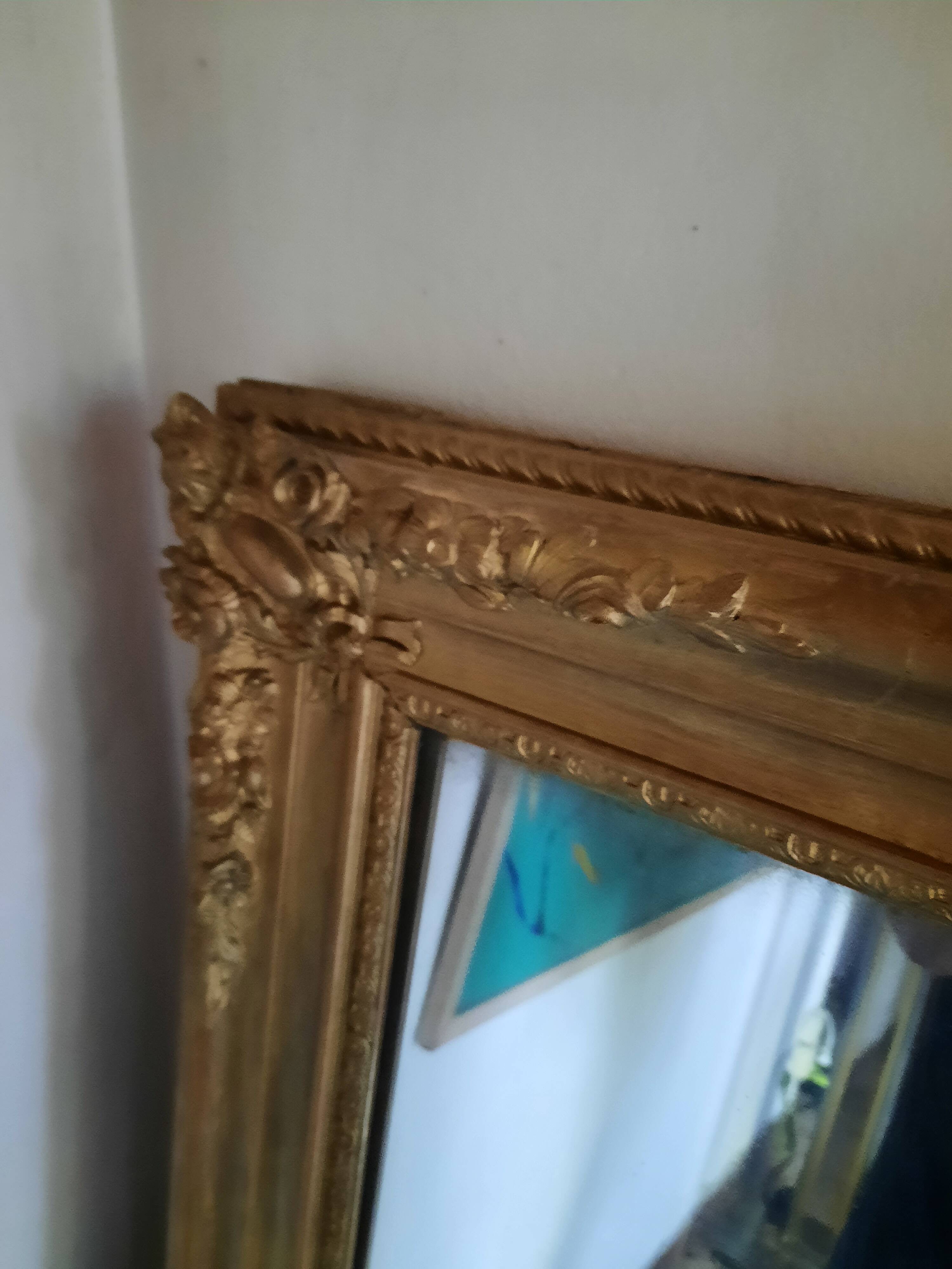 Very large gold mirror