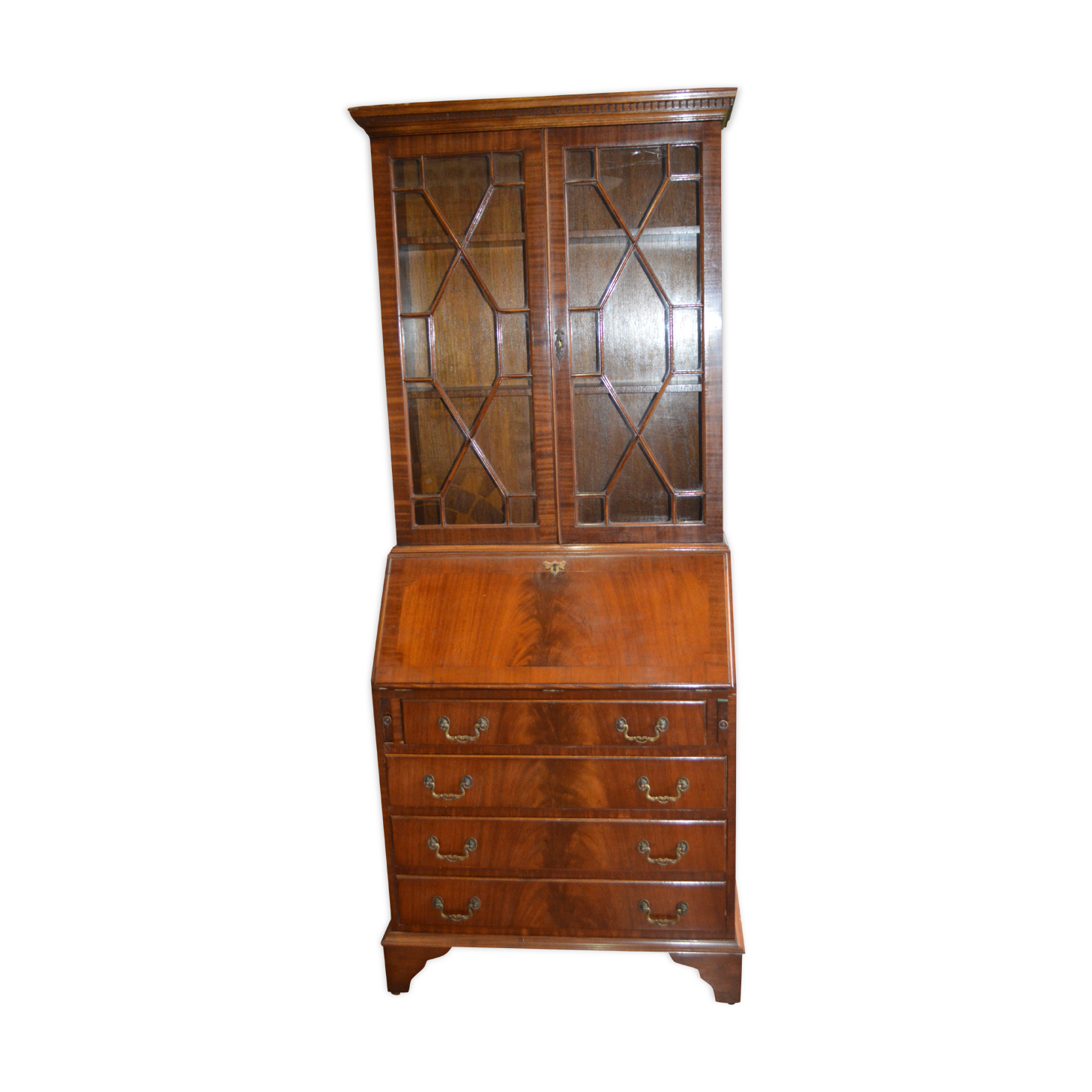 Desk Secretary with display case mahogany