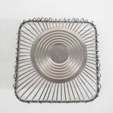 Wired square fruit bowl or bread basket, Italy 1970's