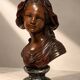Bust of a woman 40 cm – Art Nouveau style – bronze effect finish