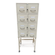 Vintage storage unit, 8 lockers, industrial design in metal