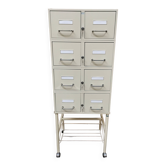 Meuble de rangement vintage , 8 Casiers Design industriel en métal