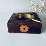 Cendrier en bois en laiton