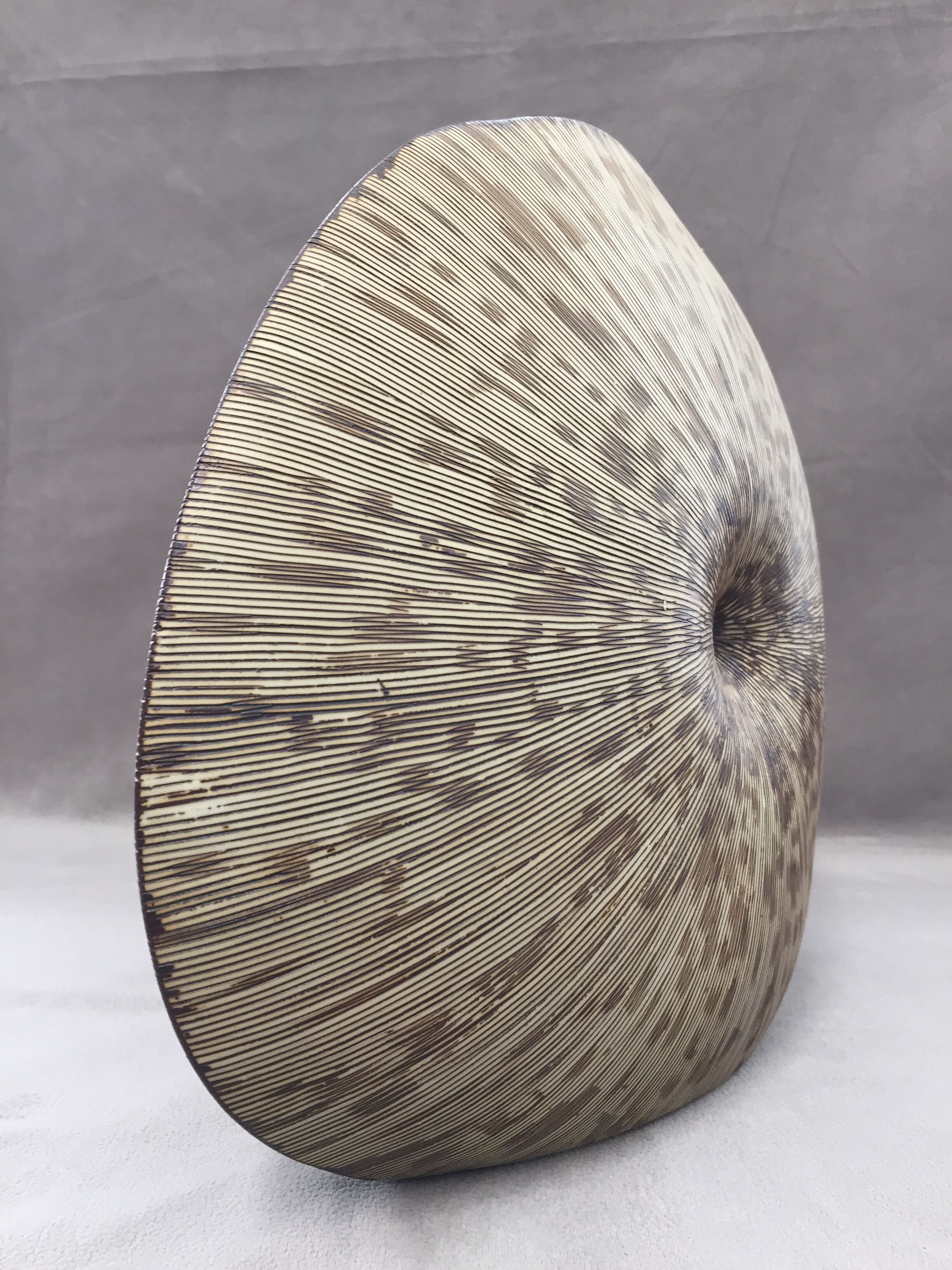 Ceramic vase shell ammonite design art