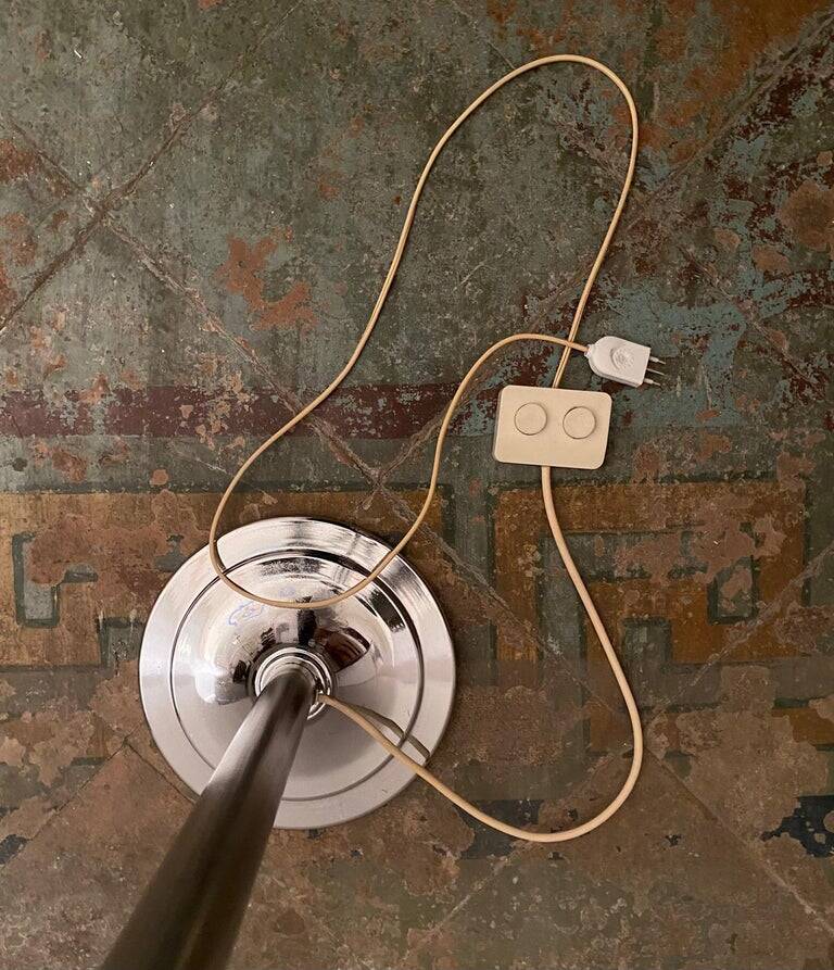 Lampadaire Space Age chromé, Italie 1970