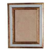 Photo frame under glass, gold, white