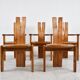 Set of 5 Brutalist dining chairs by Vamdrup Stolefabrik, 1960s