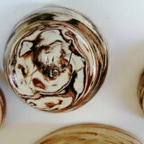 Set bowl and cups in land mixed Ancel pottery.