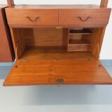 Bookcase modular double shelf vintage teak from the 60s
