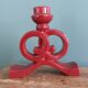 Art Deco ceramic candlestick, burgundy