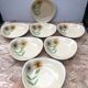 Set of 7 antique St. Clement Sirius pattern ceramic plates