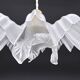 Suspension double Méduse – verre dépoli drapé moulé Art nouveau