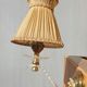 Paire appliques vintage plexi abat-jour plissé or