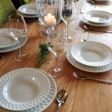 Farmhouse table in natural raw solid oak