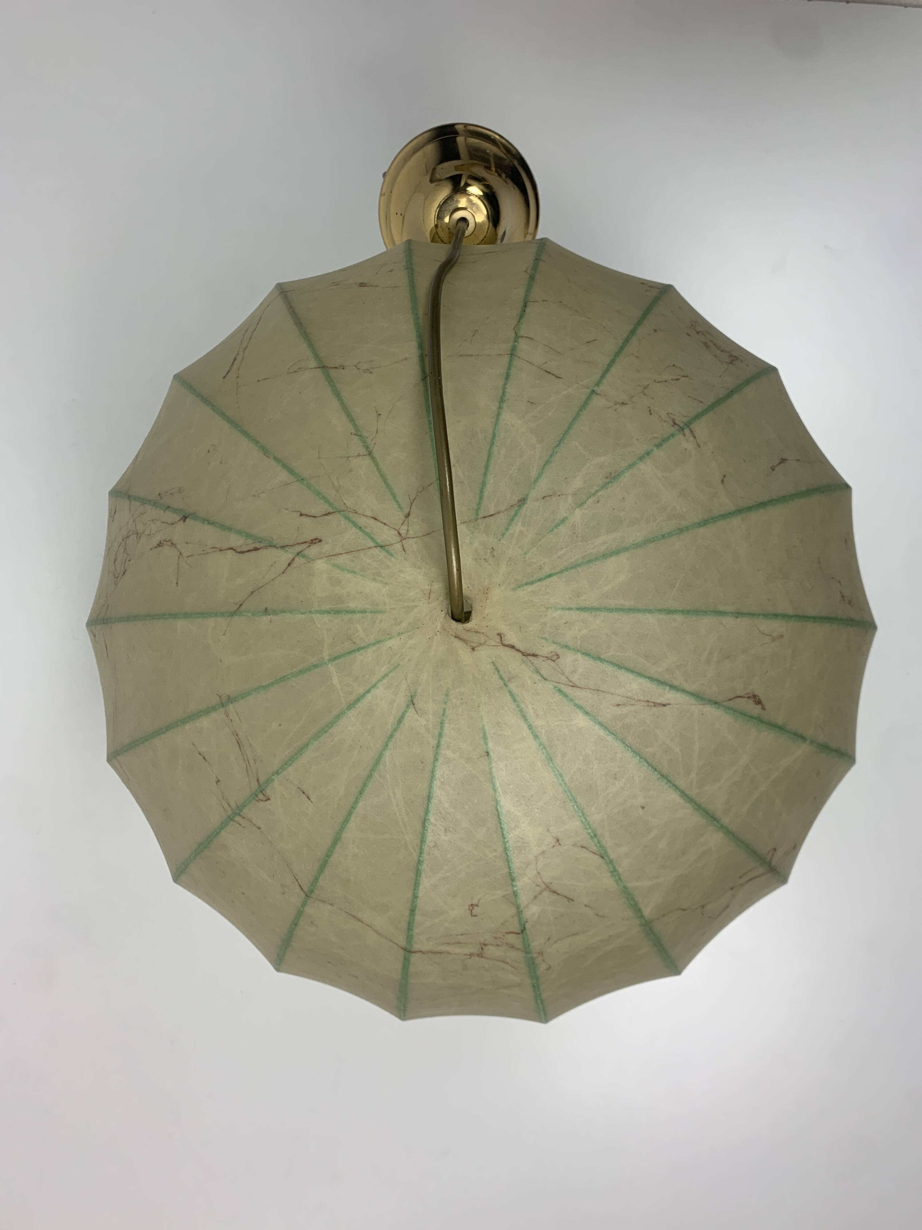 Mid-Century Space Age Cocoon Hanging Pendant Lamp in the style of Achille Castiglioni, 1960s